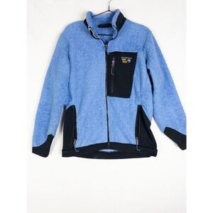 Mountain Hardwear Full Zip Jacket Womens M Blue Black Logo Outdoor Utility